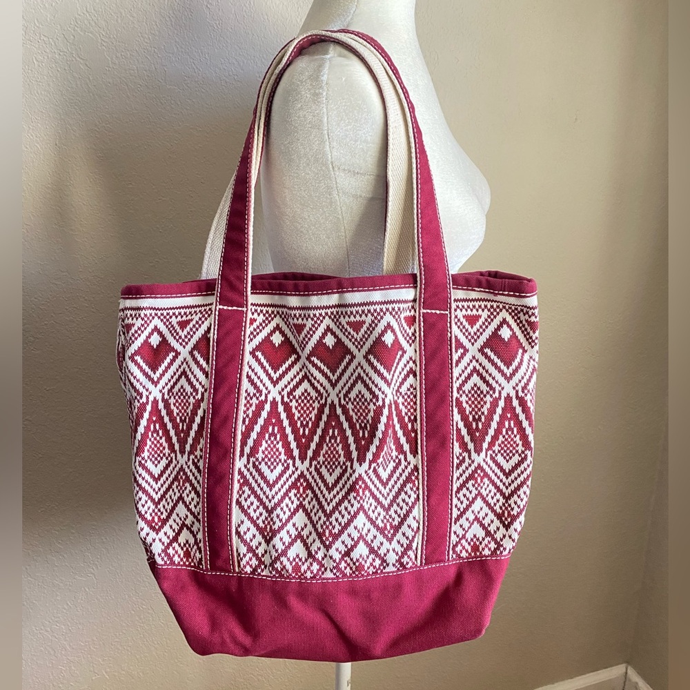 Lands End fabric open tote